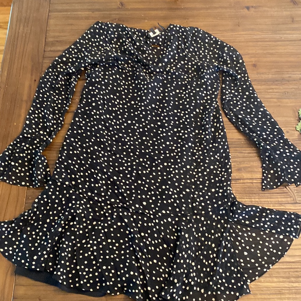 Theory Marah Star Print Silk Blend Flare Dress